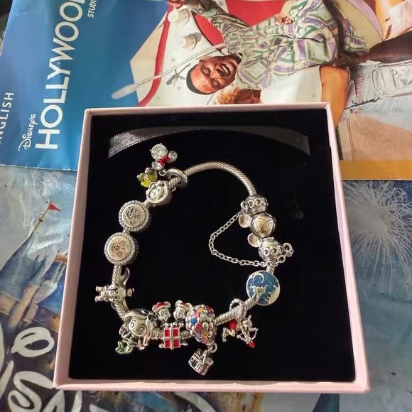 Pandora Jewelry - Pandora Silver Bracelet with Multicolor Charms